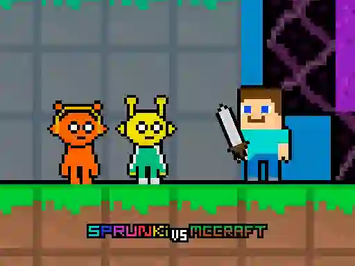 Spel Sprunki vs MCCraft aanlyn