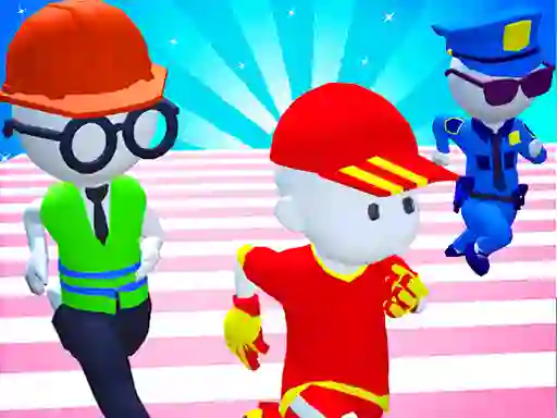Spel Knockout Fall Guys 3D Run Royale Race aanlyn