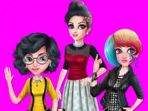 Spel College Girl Squad Fashion Dressup aanlyn
