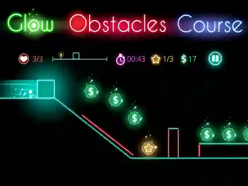 Spel Glow obstacle course aanlyn