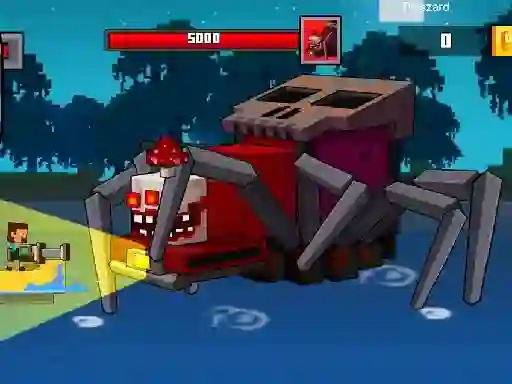 Spel Pirate Block Craft Monster Shooter aanlyn