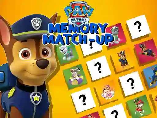 Spel Paw Patrol Memory Match Up aanlyn