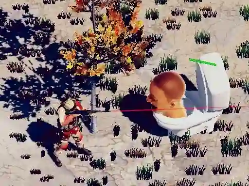 Spel TopDown Skibidi Toilet Shooting aanlyn