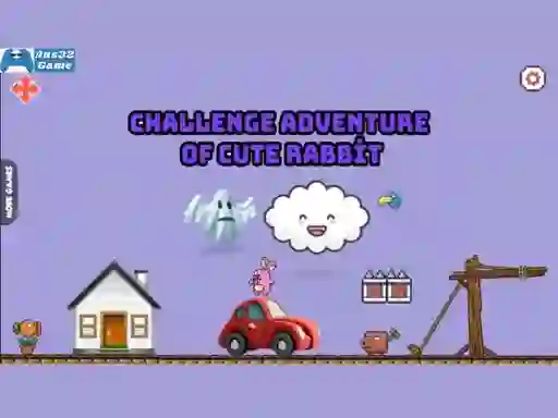 Spel Challenge adventure of cute rabbit aanlyn