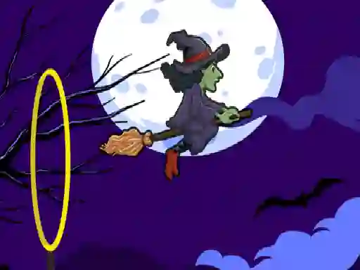 Spel Flying witch halloween aanlyn