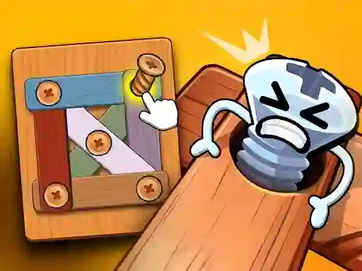 Spel Wood Bolts Nuts Screw Pin Puzzle aanlyn