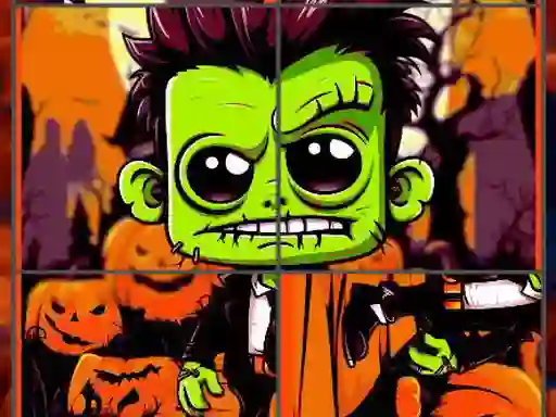 Spel Franky & Vampire Halloween Puzzle aanlyn
