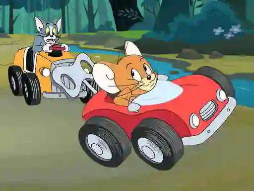 Spel Tom and Jerry Car Jigsaw aanlyn