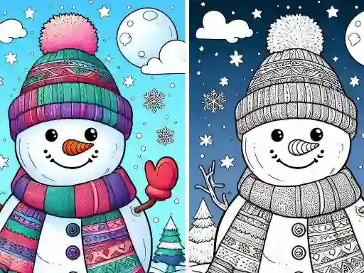 Spel Coloring book Winter aanlyn