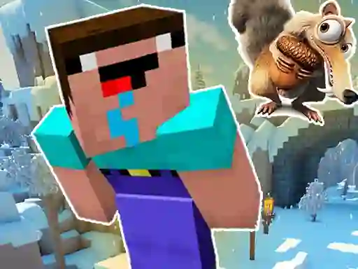 Spel Noob Parkour: Snow Age aanlyn