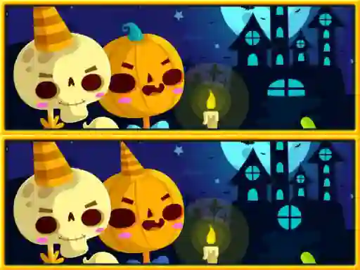 Spel Find Differences Halloween aanlyn