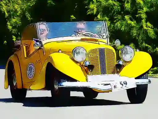 Spel Old Cars Puzzle aanlyn