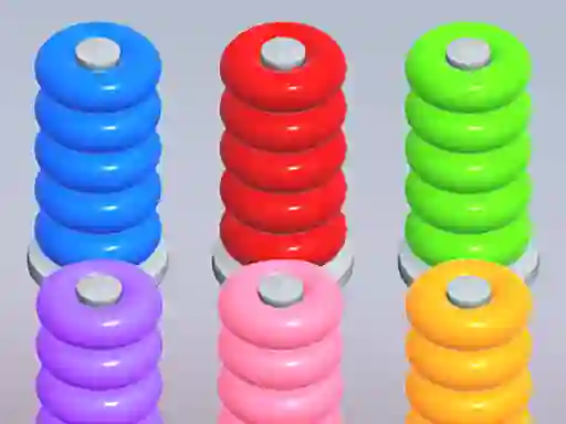 Spel Color Ring Sort aanlyn