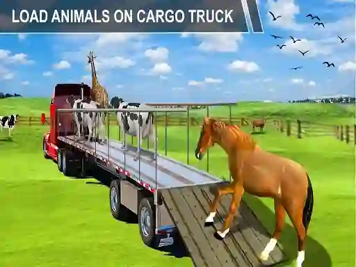 Spel Animal Cargo Transporter Truck Game 3D aanlyn