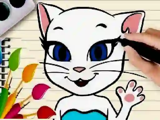 Spel Talking Angela Coloring Book aanlyn