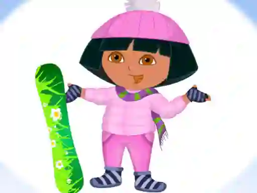 Spel Dora Ski Winter Dressup aanlyn
