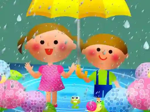 Spel Kids Rainy Day Puzzle aanlyn