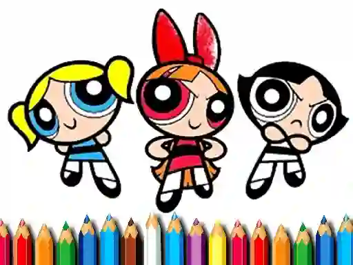 Spel PowerPuff Girls Coloring Book aanlyn