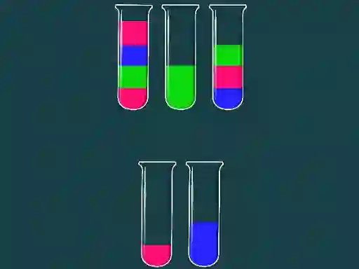 Spel Water Sorting Color in the bottle aanlyn
