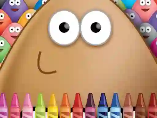 Spel Pou Coloring aanlyn