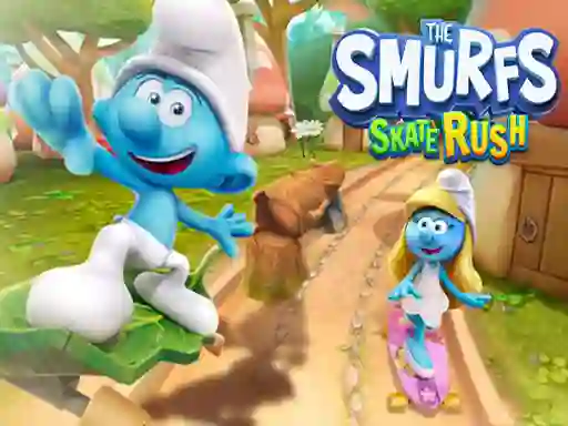Spel The Smufrs Skate Rush aanlyn