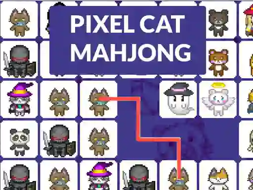 Spel Pixel cat mahjong aanlyn