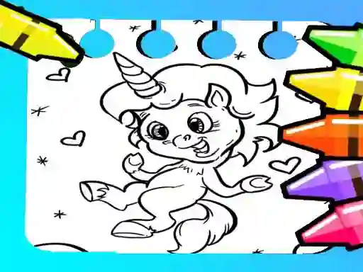 Spel Magical Unicorn Coloring Pages aanlyn