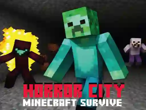 Spel Horror City Minecraft Survive aanlyn