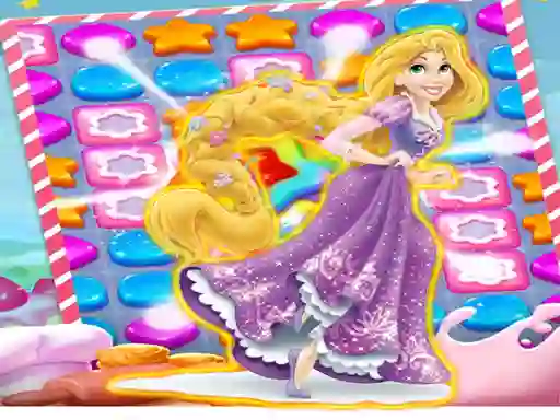 Spel Princess Rapunzel Match3 aanlyn
