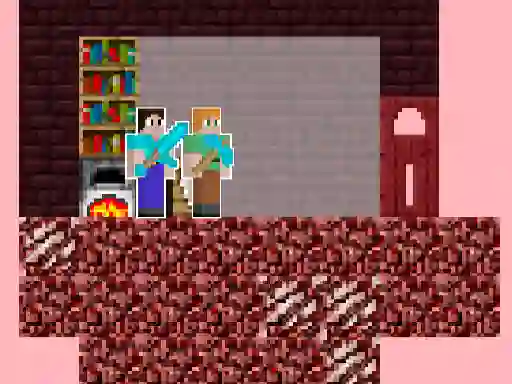 Spel Alex and Steve Nether aanlyn