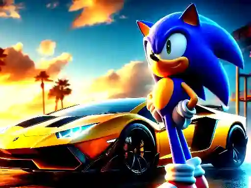 Spel Sonic Run for Lamborghini aanlyn