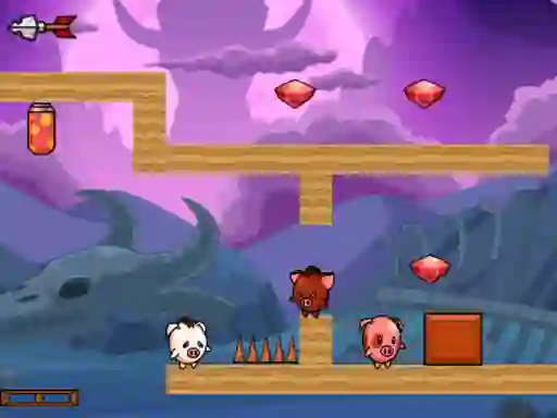 Spel Pig Bros Adventure aanlyn