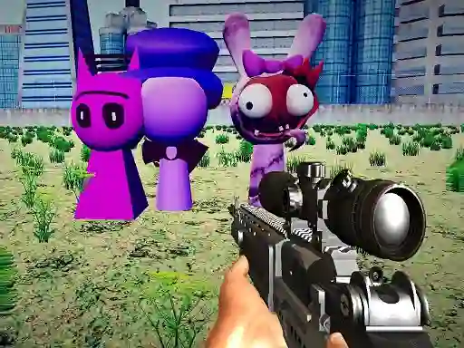 Spel Sprunki Sniper Squid Game aanlyn