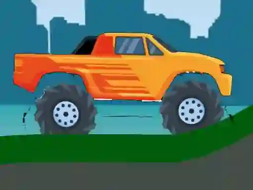 Spel Monster Truck Hill Driving 2D aanlyn
