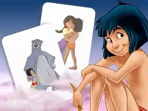 Spel Mowgli Memory card Match aanlyn