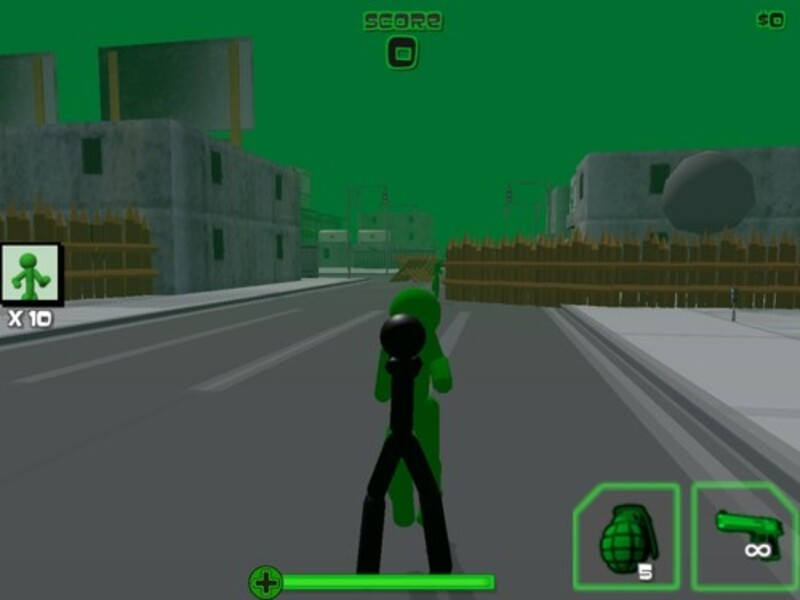 Spel Stickman Zombie Shooting 3D aanlyn