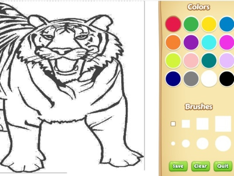 Spel Tiger kleurboek aanlyn