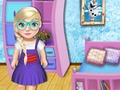 Spel Baby Elsa Skool versier  aanlyn