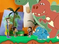 Spel Servet-avonture! Familie Dinosourus Rex  aanlyn