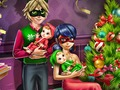 Spel Gestippelde Meisie Familie Kersfees  aanlyn