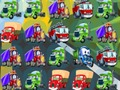 Spel Spotprentvragmotors Match 3 aanlyn