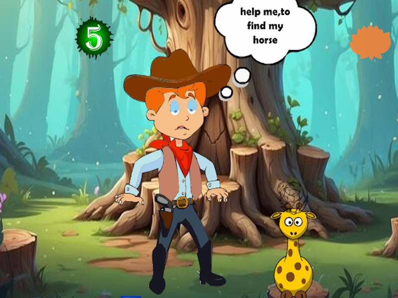 Spel Ontdek jagter gemis perd aanlyn