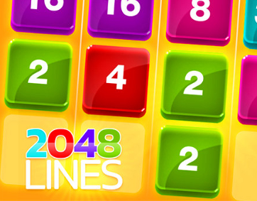 Spel 2048 lyne  aanlyn