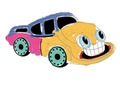 Spel Snaakse motors: inkleurboek vir kinders  aanlyn