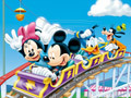 Spel Mickey in Rollercoaster - Stel die blokke in  aanlyn