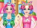 Spel Prinsesse Rainbow Unicorn Hair Salon  aanlyn