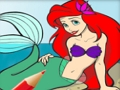 Spel Prinses meermin kleur spel  aanlyn