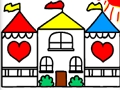 Spel Terug na die skool kleurboek DOLLHOUSE  aanlyn