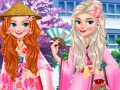 Spel Prinses meisies reis na Japan  aanlyn