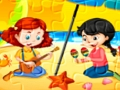 Spel Strand legkaart aanlyn